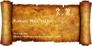 Kakas Mónika névjegykártya